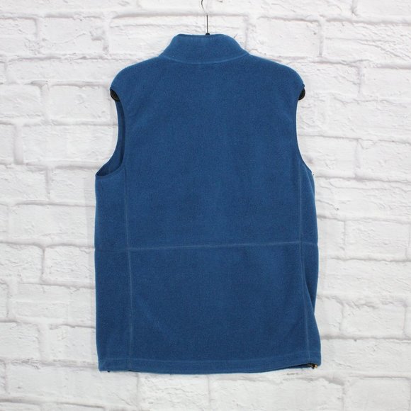 LL Bean Blue Polyester Zip-up Sweater Fleece Vest Size L Tall - Picture 4 of 9
